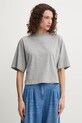 Хлопковая футболка Pinko relaxed серый 104604.A2F8