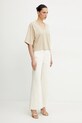 Pinko t-shirt bawełniany 104606.A2D0 beżowy SS25