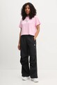 Хлопковая футболка adidas W T ILLU LF CRP JM0459 розовый SS25