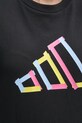 adidas tricou din bumbac W T FILL TEE JN9087 negru