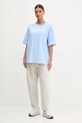 Бавовняна футболка adidas W C PHOTO TEE JN9090 блакитний SS25