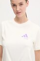 adidas t-shirt bawełniany W L VERB TEE beżowy JN9072