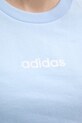Хлопковая футболка adidas Essentials Linear JG8660 голубой