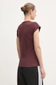 Îmbrăcăminte adidas tricou din bumbac Essentials Linear JG8663 burgundia
