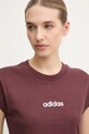 adidas tricou din bumbac Essentials Linear burgundia JG8663