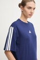 Бавовняна футболка adidas Essentials темно-синій JE1212
