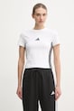 adidas tricou Essentials imprimeu alb JE1239