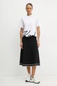 Bavlnené tričko Karl Lagerfeld A1W17013 biela SS25