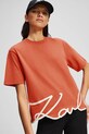 Îmbrăcăminte Karl Lagerfeld tricou din bumbac A1W17013 portocaliu