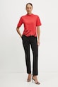 Хлопковая футболка Karl Lagerfeld KARL SIGNATURE A1W17013 красный SS25