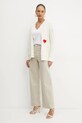 Pamučna majica Karl Lagerfeld A1W17116 bijela SS25