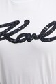 Bavlněné tričko Karl Lagerfeld A1W17117 bílá