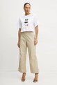 Karl Lagerfeld t-shirt bawełniany A1W17121 biały SS25