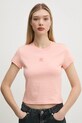Бавовняна футболка adidas Originals Essential slim помаранчевий JC8971