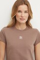 Bombažna kratka majica adidas Originals Essential bež JC8972