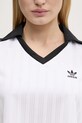 Μπλουζάκι adidas Originals V-NECK POLO λευκό JD2608