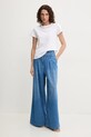 Βαμβακερό μπλουζάκι Twinset 251AP2161 λευκό SS25