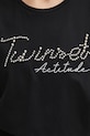 Twinset t-shirt bawełniany 251AP2162 czarny