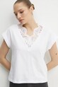 Twinset t-shirt bawełniany biały 251TP2292