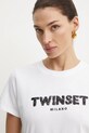 Twinset tricou din bumbac alb 251TP2070