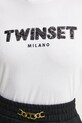 Twinset tricou din bumbac 251TP2070 alb