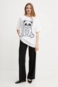 Twinset t-shirt bawełniany 251AQ2052 biały SS25