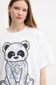 Twinset t-shirt bawełniany biały 251AQ2052