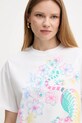 Twinset t-shirt bawełniany biały 251AQ2054