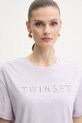 Twinset tricou din bumbac violet 251TT2041