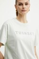 Bavlněné tričko Twinset zelená 251TT2041