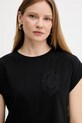 Twinset t-shirt bawełniany czarny 251TT2044