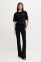 Twinset tricou din bumbac 251TT2410 negru SS25