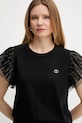 Twinset tricou din bumbac negru 251TT2370