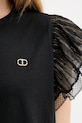 Twinset tricou din bumbac 251TT2370 negru