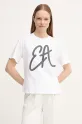 Emporio Armani t-shirt bawełniany aplikacja biały EW001523.AF12573