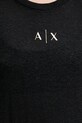 Топ з домішкою льону Armani Exchange XW000390.AF12899 чорний