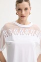 Bombažna kratka majica Armani Exchange bela XW000516.AF10359