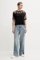 Bavlnené tričko Armani Exchange XW000516.AF10359 čierna SS25