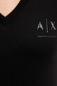 Bombažna kratka majica Armani Exchange črna XW000521.AF10359