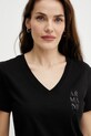 Bavlnené tričko Armani Exchange XW000527.AF10356 čierna SS25
