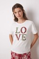 Бавовняна футболка women'secret MIX AND MATCH LOVE ACTUALLY regular бежевий 3278422