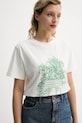 Bavlnené tričko A.P.C. t-shirt magasin biela COGCK.M26449