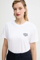 A.P.C. tricou din bumbac t-shirt boxy rue madame GOTS alb COHBM.F26389