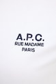A.P.C. t-shirt in cotone t-shirt boxy rue madame GOTS COHBM.F26389 bianco