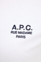 A.P.C. tricou din bumbac t-shirt boxy rue madame GOTS COHBM.F26389 alb