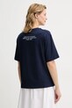 Îmbrăcăminte Marc O'Polo tricou din bumbac 502201251033 bleumarin