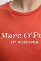 Βαμβακερό μπλουζάκι Marc O'Polo 502229351055 πορτοκαλί