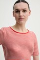 Odzież Marc O'Polo t-shirt bawełniany 503219651101 czerwony