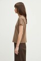 Pamučna majica MM6 Maison Margiela S52GC0326 smeđa SS25