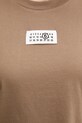 Bavlnené tričko MM6 Maison Margiela S52GC0326 hnedá